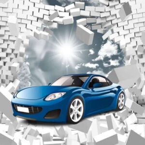 Papier peint Voiture bleue
