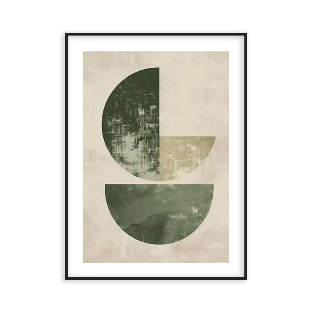 Poster Géometrique Vert