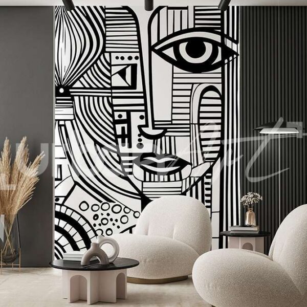 Papier Peint line art