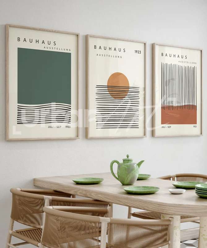 Set Poster Bauhaus Art Géometrique