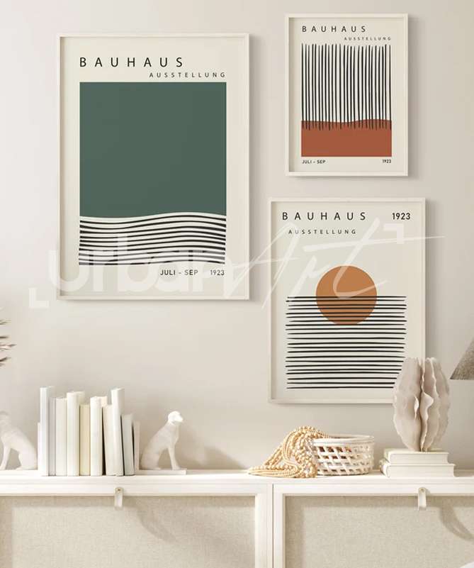 Set Poster Bauhaus Art Géometrique