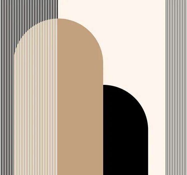 Papier peint Art en Noir et Beige