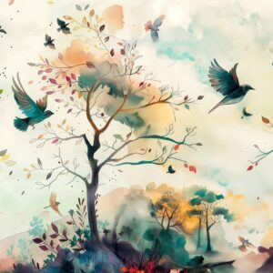 Papier Peint Oiseaux Volant