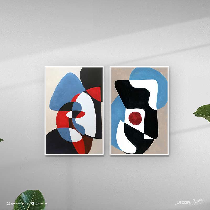 Tableau Abstrait Équilibre Chromatique