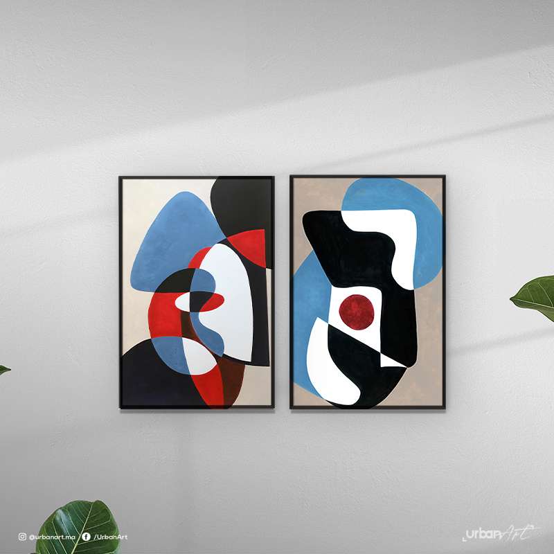 Tableau Abstrait Équilibre Chromatique