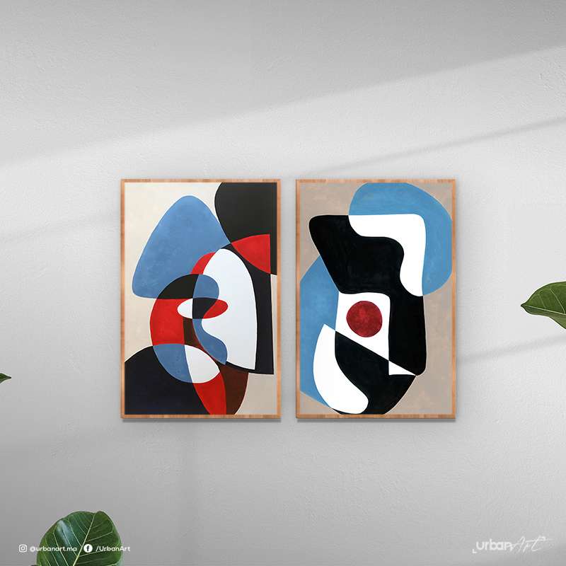 Tableau Abstrait Équilibre Chromatique