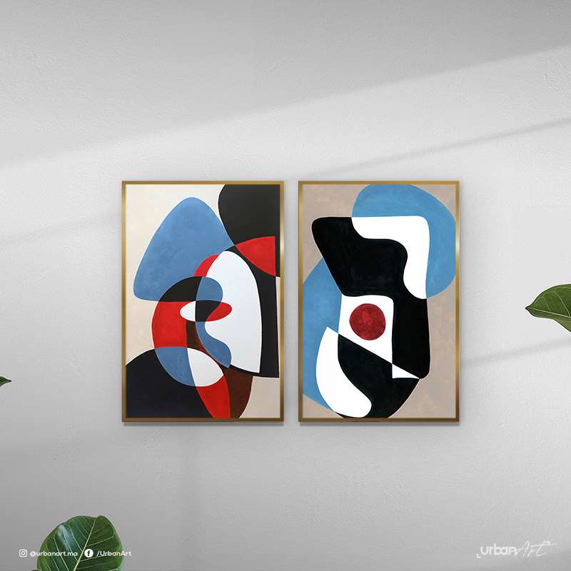 Tableau Abstrait Équilibre Chromatique