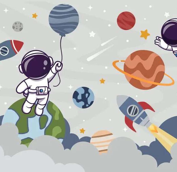 Papier peint astronaute animé