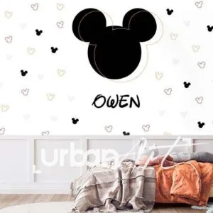 Papier peint silhouette mickey personnalisé
