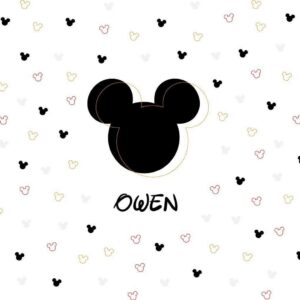 Papier peint silhouette mickey personnalisé