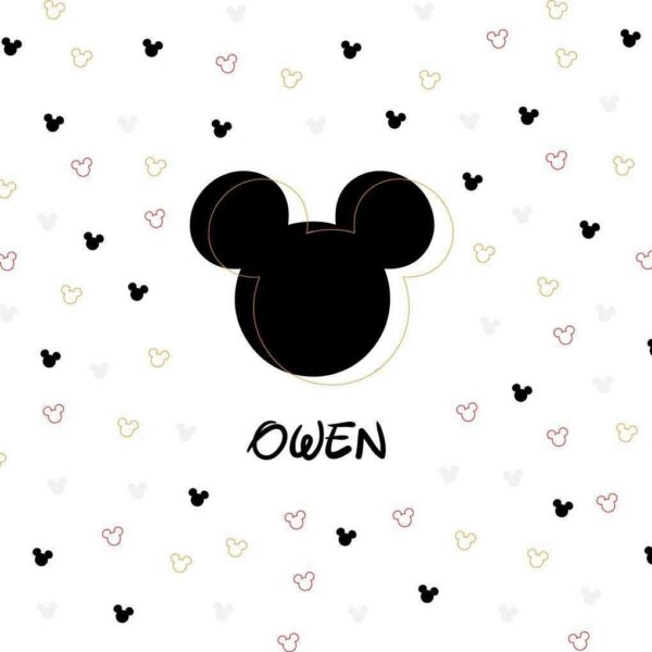 Papier peint silhouette mickey personnalisé