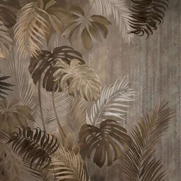 Papier Peint Feuilles Verte