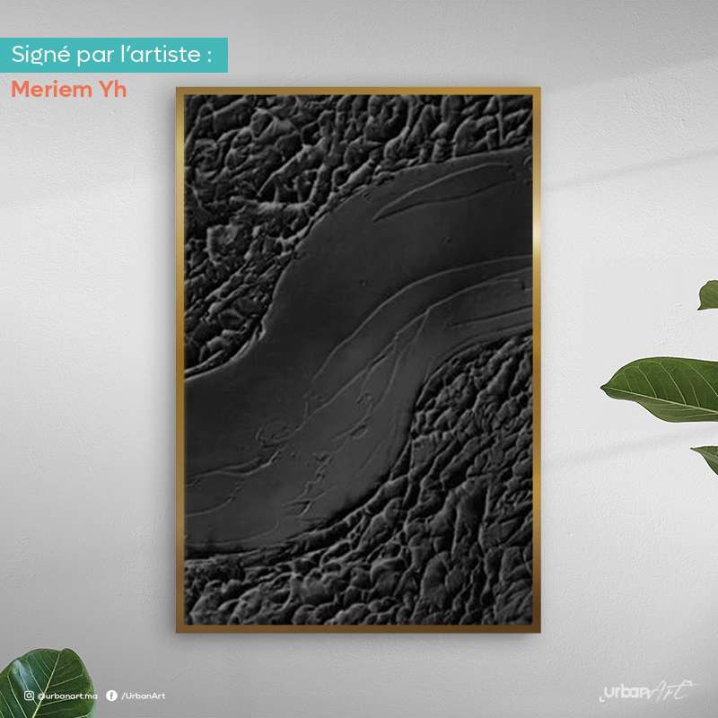 Tableaux Texturé Black Wabi