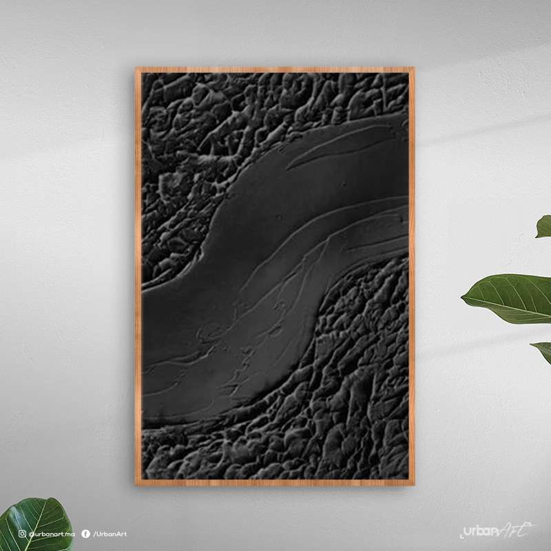 Tableaux Texturé Black Wabi