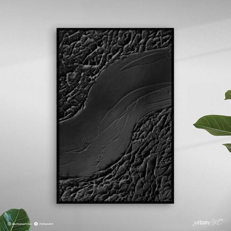Tableaux Texturé Black Wabi