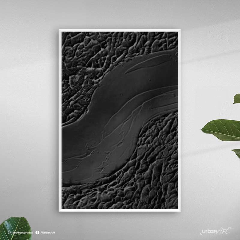 Tableaux Texturé Black Wabi