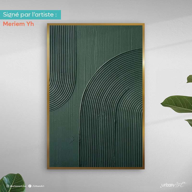 Tableau Texturé Mural vert