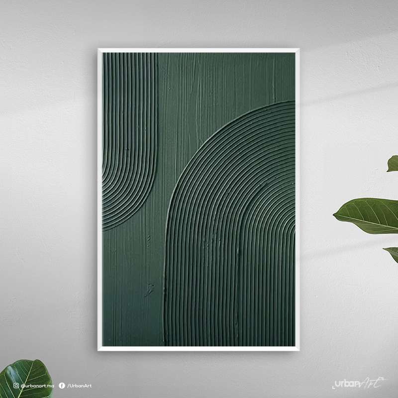 Tableau Texturé Mural vert