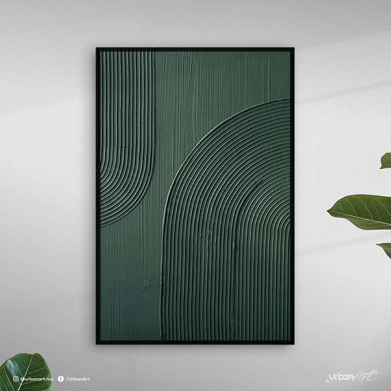 Tableau Texturé Mural vert