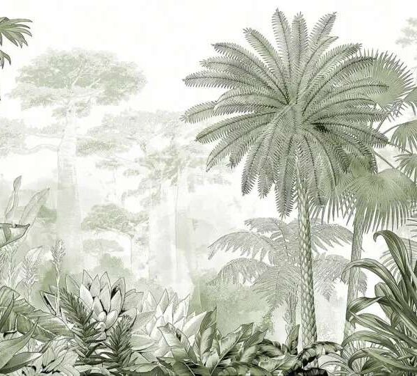 Papier peint groupe arbres