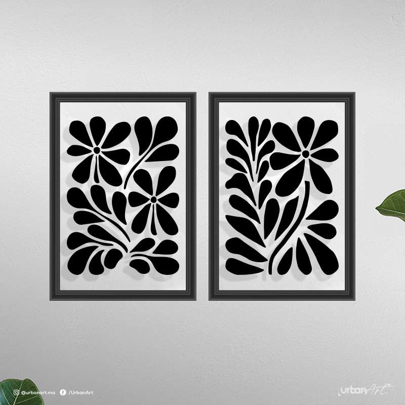 Poster Sur Verre Vintage Floral