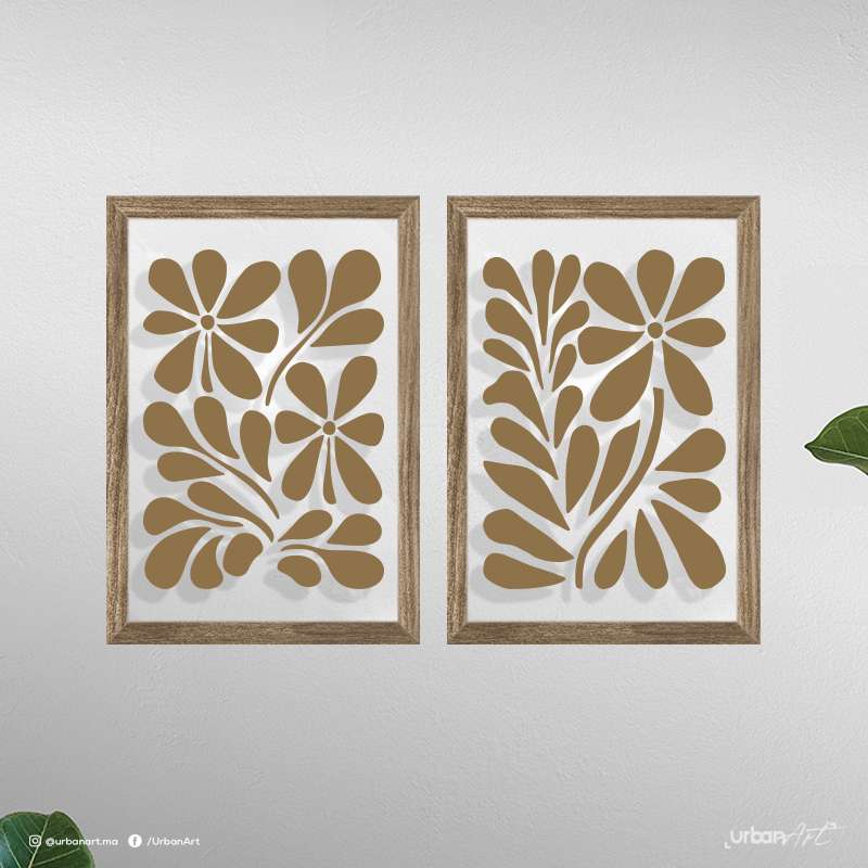 Poster Sur Verre Vintage Floral