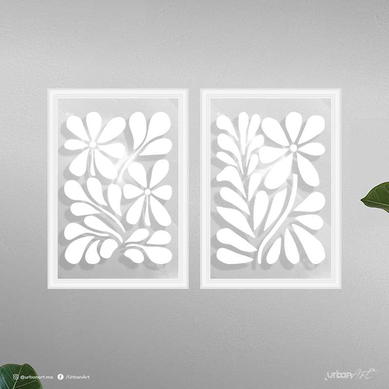 Poster Sur Verre Vintage Floral