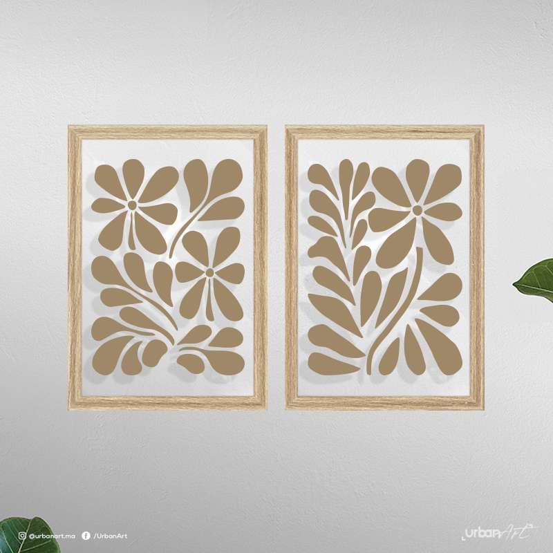 Poster Sur Verre Vintage Floral