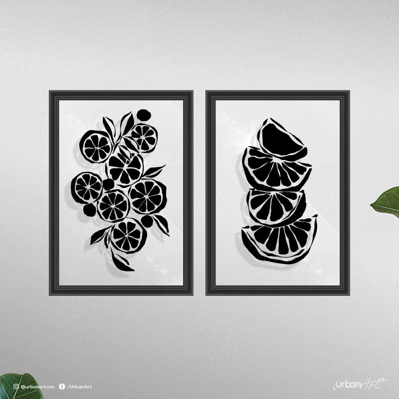 Poster Sur Verre Art Citrons