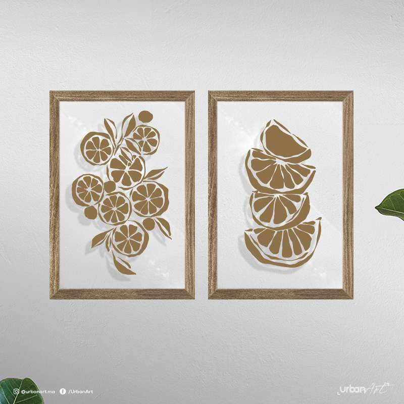 Poster Sur Verre Art Citrons