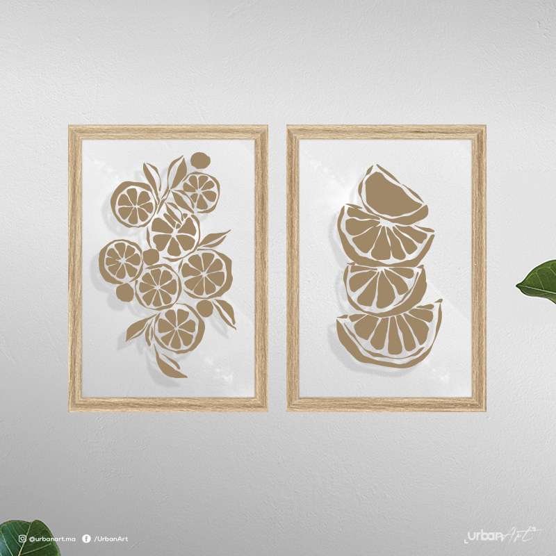 Poster Sur Verre Art Citrons