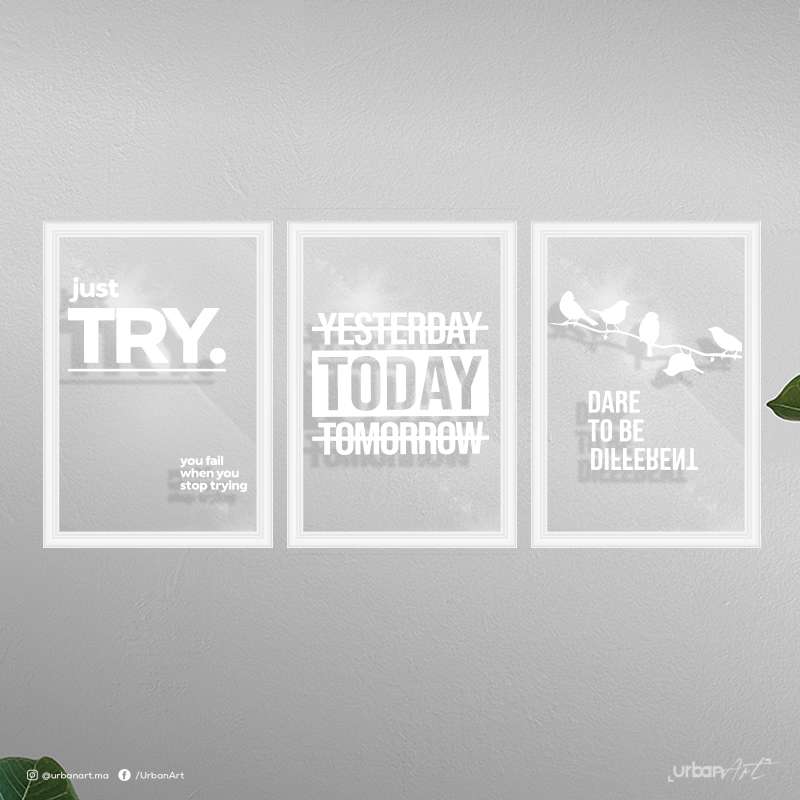 Poster Sur Verre Just Try