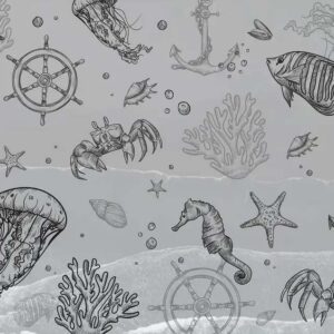 Papier peint Fond Gris Marines