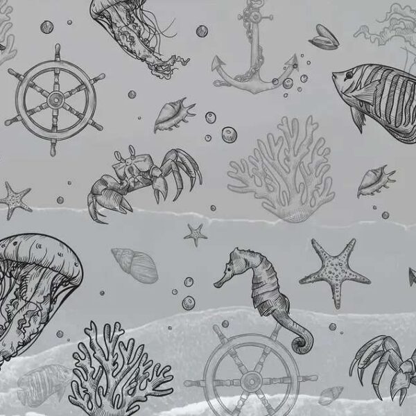 Papier peint Fond Gris Marines