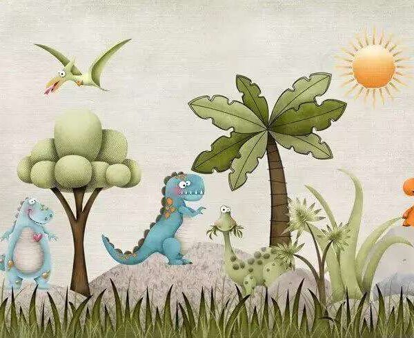 Papier peint Dinosaure de dessin animé
