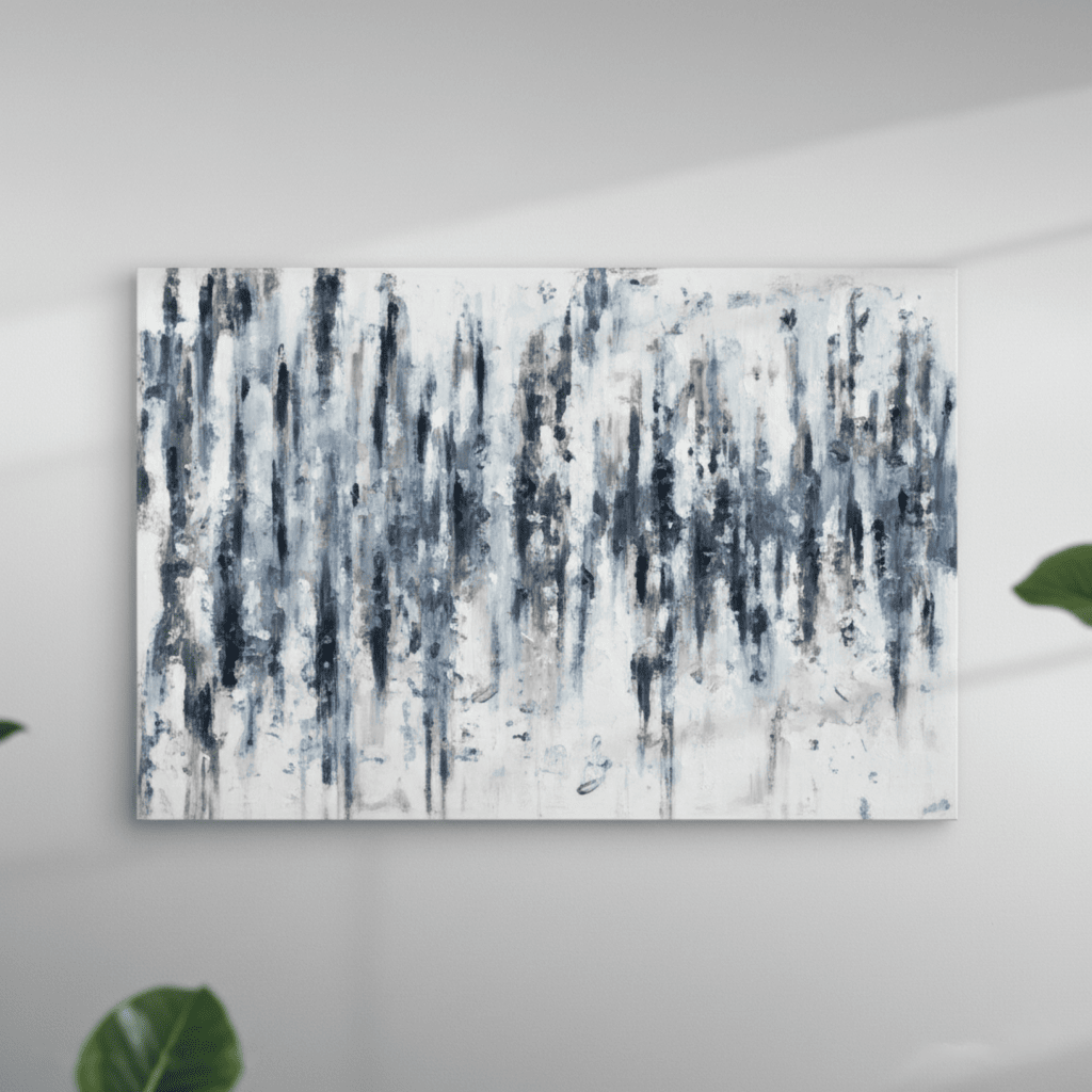 Tableau Abstrait Gris