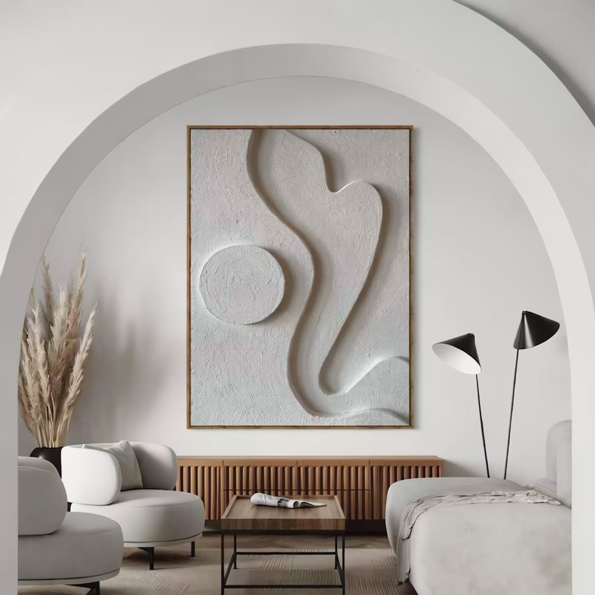 Tableau-3D-relief-Creme