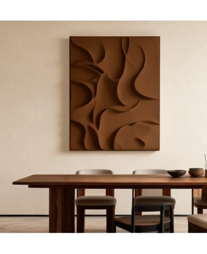 Tableau_3D_Sculpture_murale_abstraite_Marron