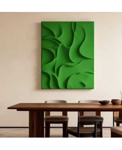 Tableau_3D_Sculpture_murale_abstraite_green