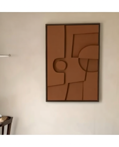 Tableau_3D_Silence_Sculpte_Marron