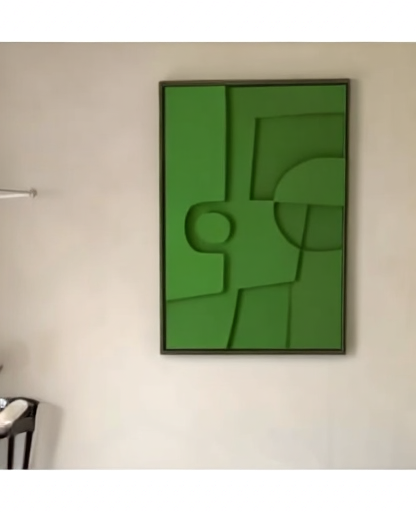 Tableau_3D_Silence_Sculpte_green