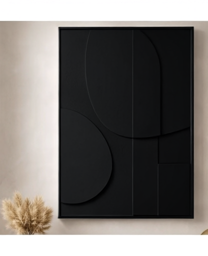 Tableau_3D_abstrait_en_platre_Black