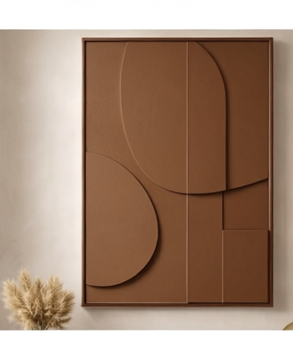 Tableau_3D_abstrait_en_platre_Marron