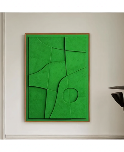 Tableau_Art_mural_texture_3D_marron_green