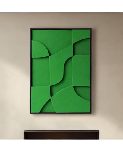 Tableau_Mural_Moderne_3D_green