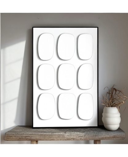 Tableau_relief_3D_Blanc_white