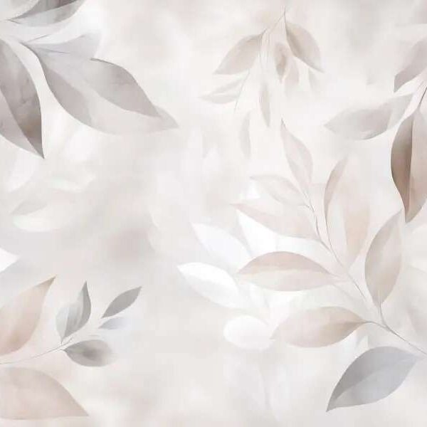 Papier peint Feuilles délicates dans des tons doux