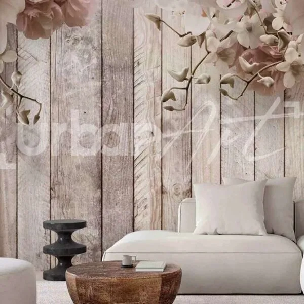 Papier peint original Fleurs et lueur