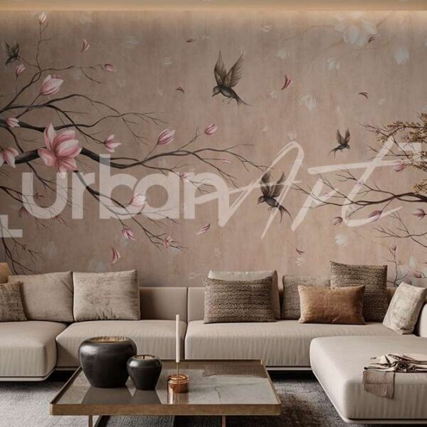 papier peint panoramique Éveil des Magnolia