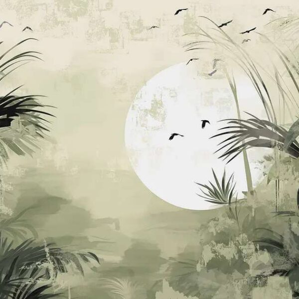 Papier peint Peinture d’une forêt tropicale